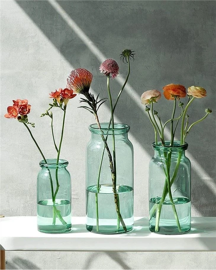 hydroponic clear green glass vase 2 hydroponic clear green glass vase 2