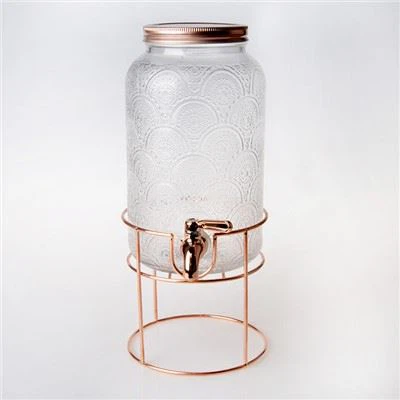 Drikkedispenser i glass med stativ