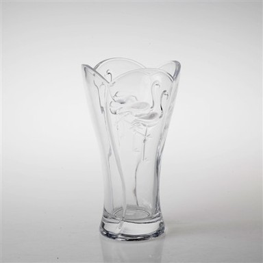 Vase i klart glass til blomst