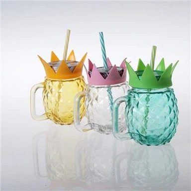 Glass ananas halmkopp