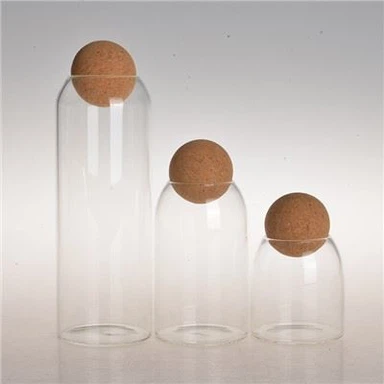Oppbevaringskrukke i glass med kulekork