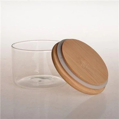 Sett med oppbevaringsbeholdere av glass Klart glass matbeholder