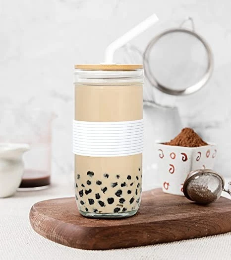 Mason Jar With Lid And Straw