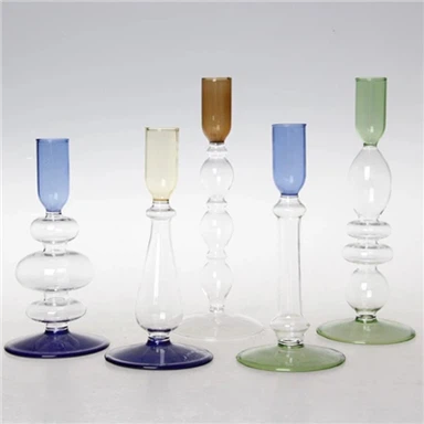 Lysestaker i krystallglass